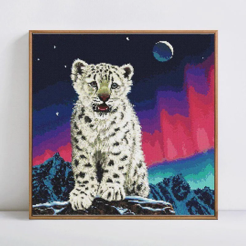 5D diamant målning hel rund djur leopard diamant broderi rea diamant 30×30