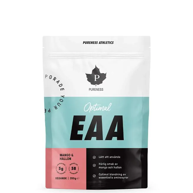 Pureness Athletics Optimal EAA-pulver, Mango & Hallon, 350 g