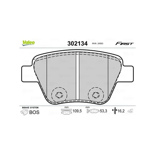 Bromsbelägg VALEO 302134