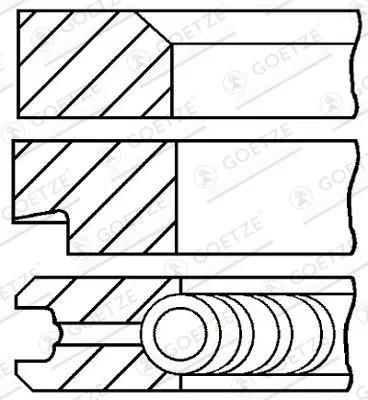 Kolvringsats GOETZE ENGINE 08-173800-00