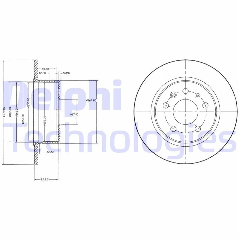 Bromsskiva DELPHI BG2240
