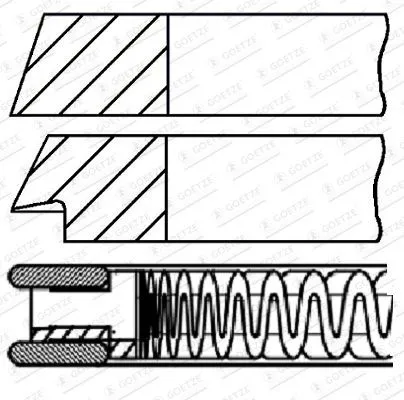 Kolvringsats GOETZE ENGINE 08-102506-00