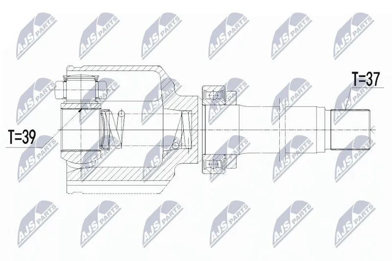 Ledsats, drivaxel NTY NPW-CT-128