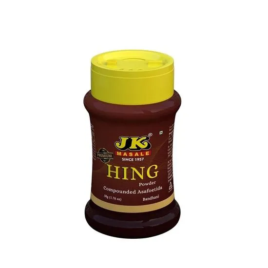 JK Stark Asafoetida | Stark Organisk Hing | Indiska Kryddor & Masala | Sammansatt Hing | Hingpulver | Hing | (50g Förpackning med 1)