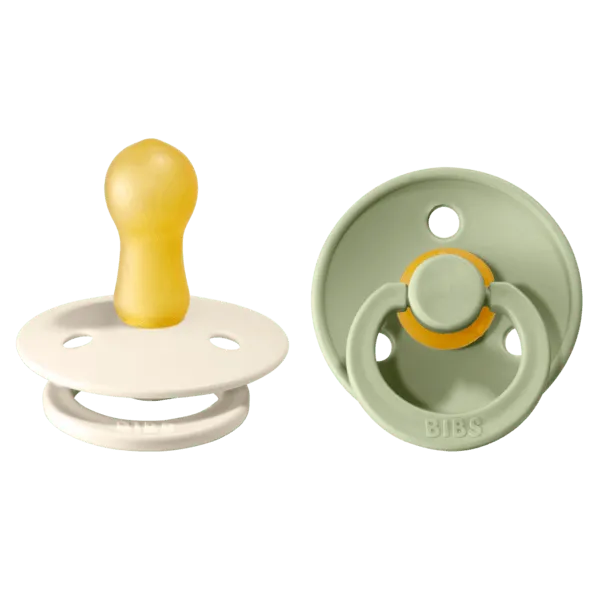 BIBS Colour Nappar - Stl. 2 - 2-pack - Rund - Sage/Ivory