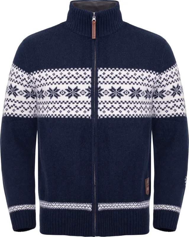Gridarmor Men’s Snøstjerne Full Zip Ullgenser Navy Blazer