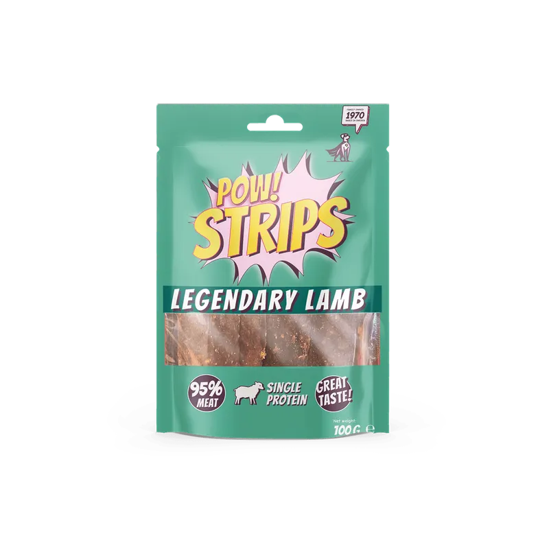 Hundgodis Strips Legendary Lamb – 100 g