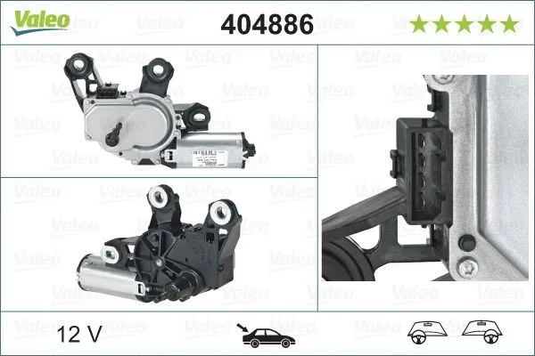 Vindrutetorkarmotor VALEO 404886