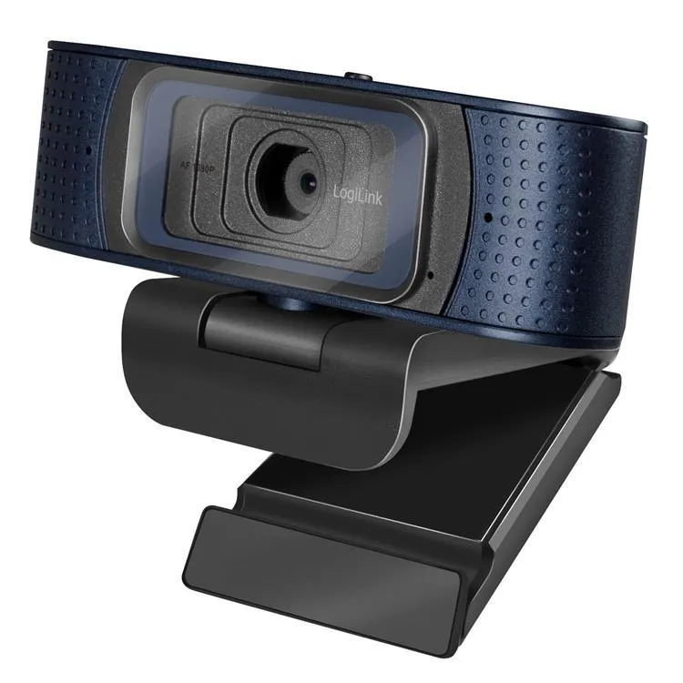 LogiLink HD USB webcam Pro 80° dual microphone auto focus privacy cover