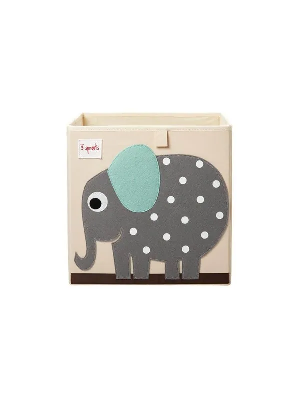 3 Sprouts Förvaringslåda - 33x33x33 - Elefant
