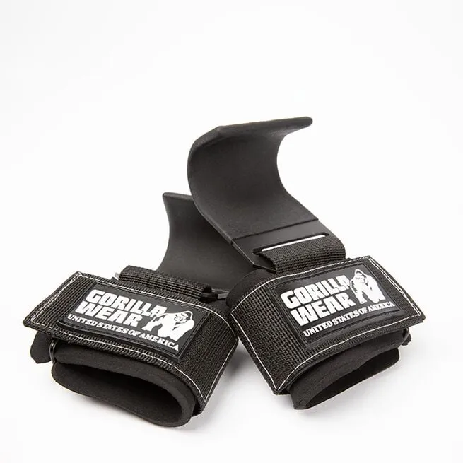 Weight Lifting Hooks, black/white