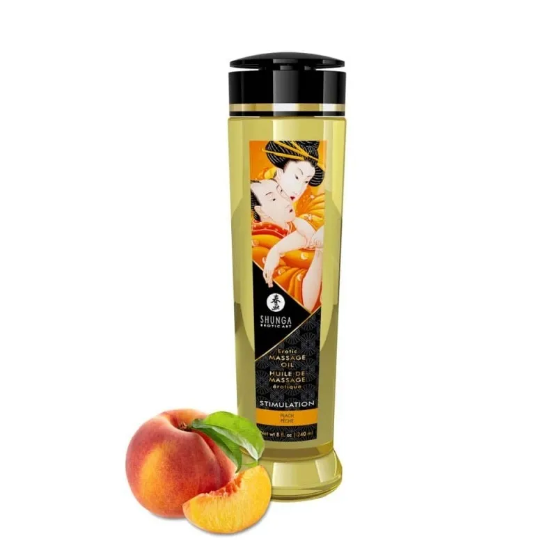 Shunga Massage Oil Stimulation Peach 240ml Massageolja Persika