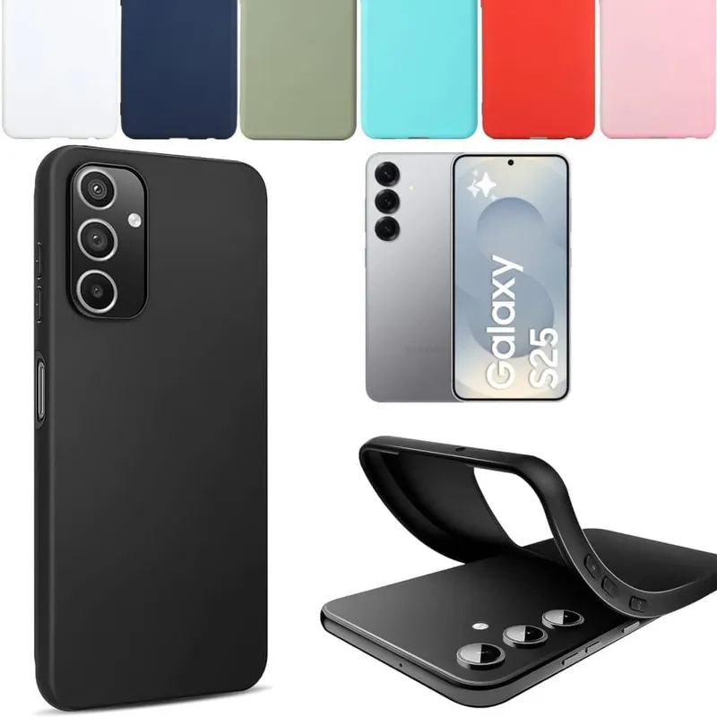 Silikon TPU skal Samsung S25/S255G fodral mobilskal skärmskydd (#8738)