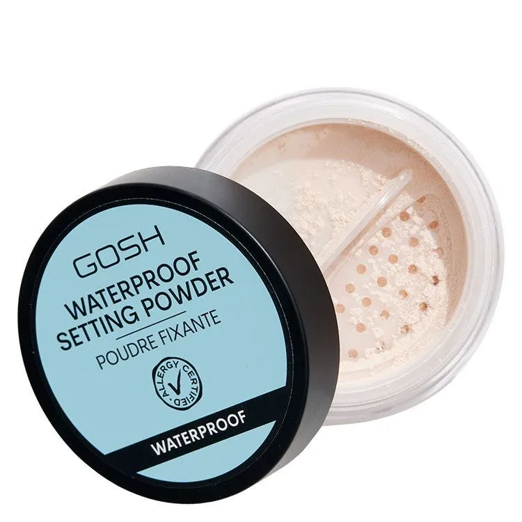 GOSH Waterproof Setting, Universal, Alla hudtoner, Burk, Löst puder, Kvinna, 1 styck