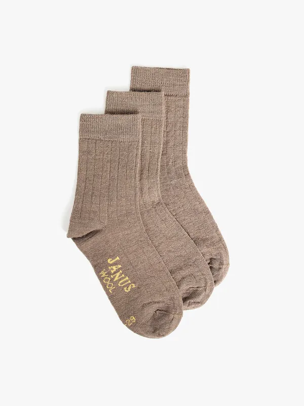 Janus Ullstrumpor Merino 3-pack, Walnut, 30-34