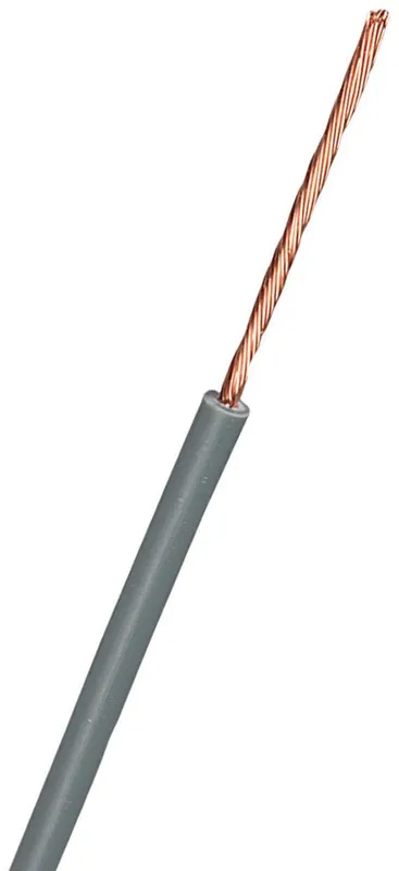 Nexans RK Kopplingskabel 1×1 mm², grå, 90°C (H05V2-K) 100 m, ring