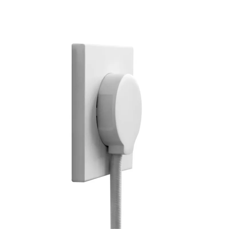 NORM F Platt Stickpropp, Matt Vit (Schuko-standard)