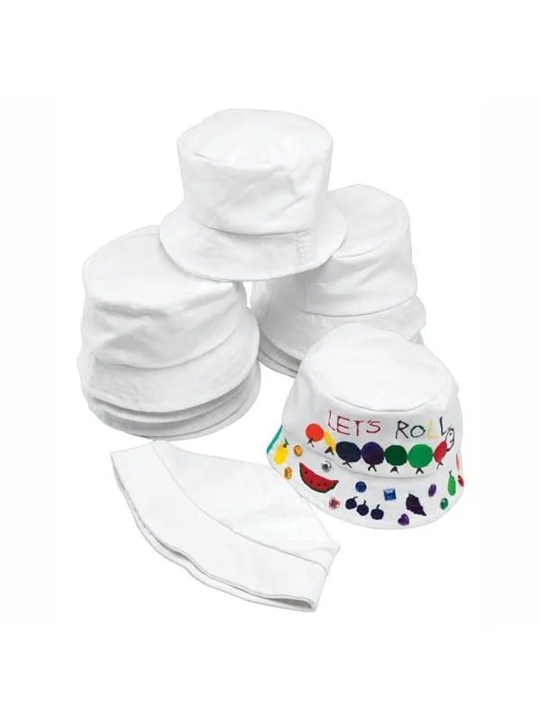 Colorations Decorate your own Canvas Fisherman Hat Set of 10