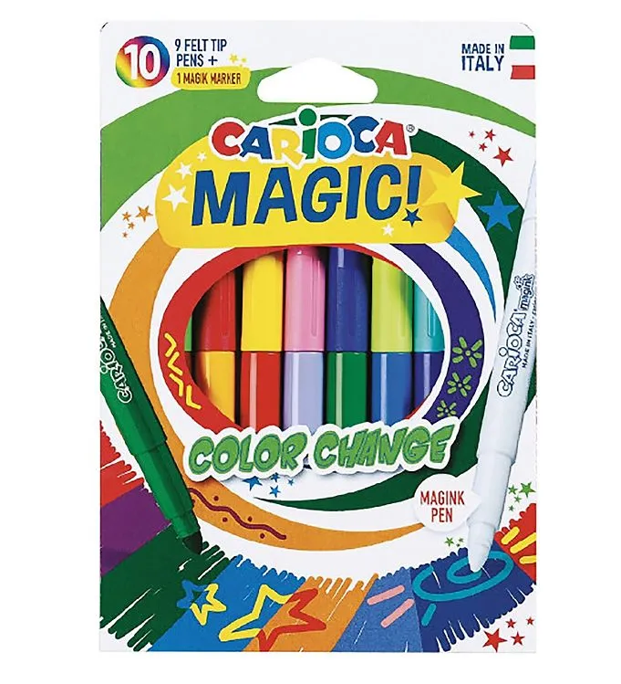 Carioca Magi Tuschpennor - 10 st. - Flerfärgad