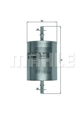 Bränslefilter MAHLE KL 409