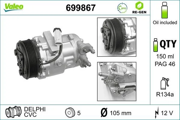 VALEO 699867 AC-kompressor