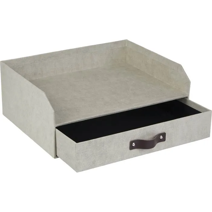 Brevkorg Bigso Walter med låda canvas linen