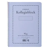 Kollegieblock A4 90g 70 blad linjerat TF, 5-pack