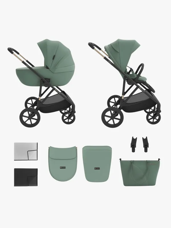 Kinderkraft Prime 3 2-i-1 Duovagn, Dark Green
