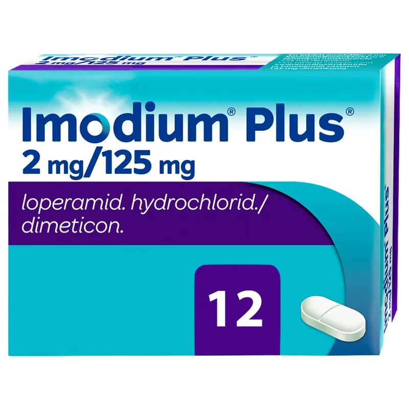 Imodium Plus tablett 2 mg/125 mg, 12 st