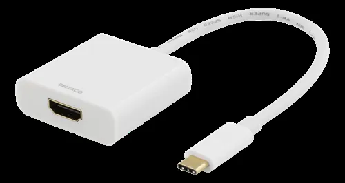 USB-C till HDMI-adapter 4K 30Hz - vit