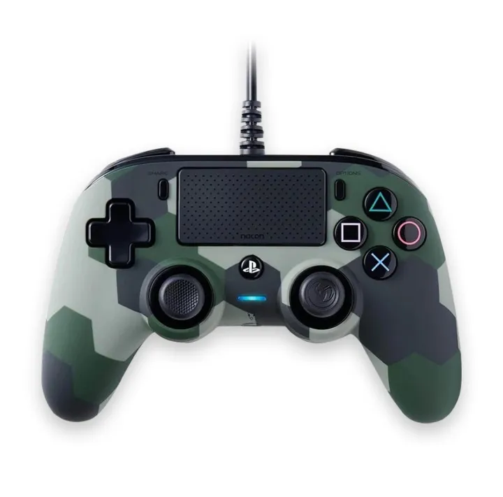 NACON PS4 Nacon Wired Compact Controller – Camo Green – Wired Controller – Sony PlayStation 4