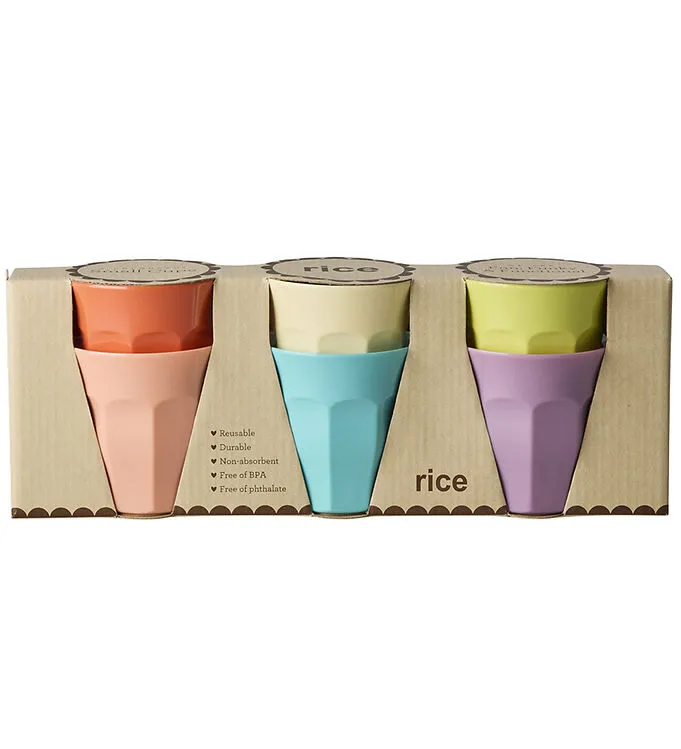 Rice Koppar - Melamin - 6 st. - 160 ml - Glory Dagar Färger