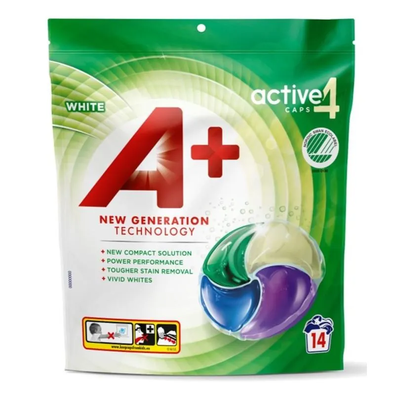 Aplus A+ White Active4 Tvättkapslar 14 st