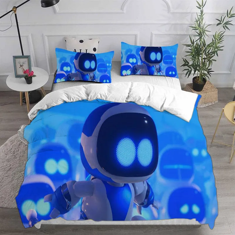 ASTRO BOT Sängkläder Sängset Sängöverkast Täcke Påslakan Örngott 2-3 Delars Set Barn Vuxen Sovrumsdekoration Barnpresenter EU Single 135x200cm (#2421)