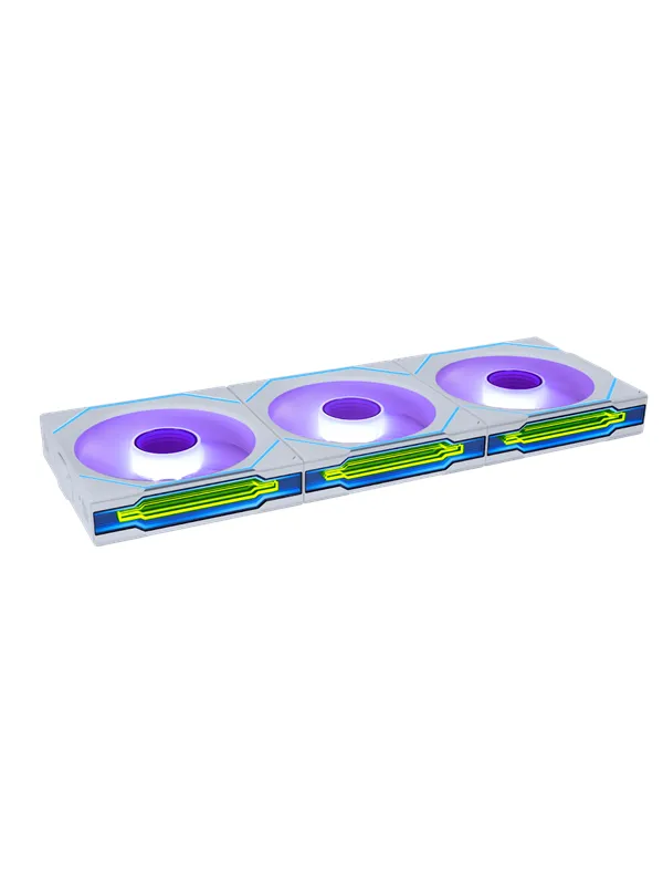 Lian Li UNI Fan INF 120 (3-pack) - Reverse blade - Chassi fläkt - 120mm - Vit med RGB LED - 32 dBA
