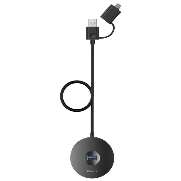 Rund HUB-Adapter 1 m – Svart