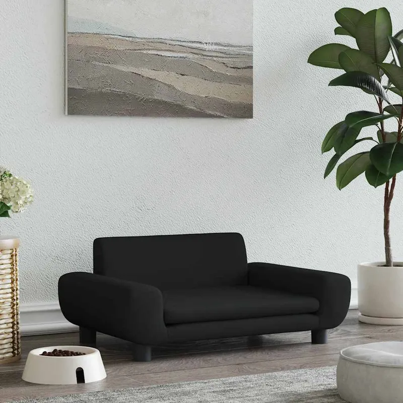 vidaXL Hundbädd svart 70x45x33 cm sammet