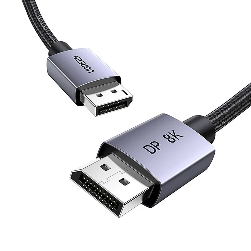 UGREEN DisplayPort 1.4-kabel, 8K@60Hz, 32,4Gbps, 1m – Svart