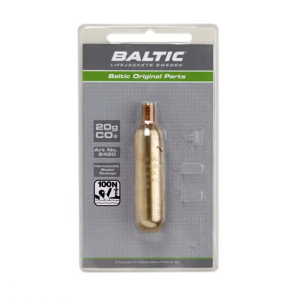 Baltic Co2-patron 20g with safty indicators Nocolour