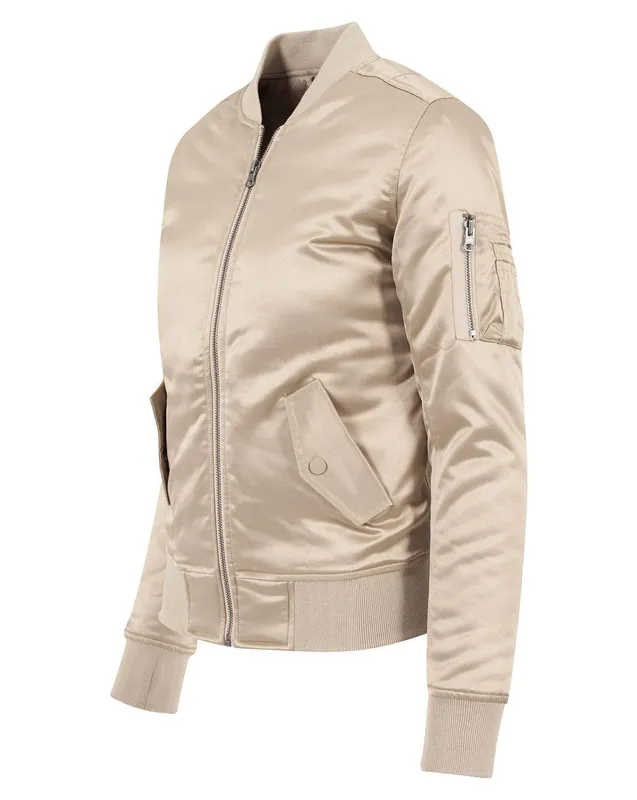 Urban Classics Bomberjakke i Satin Guld