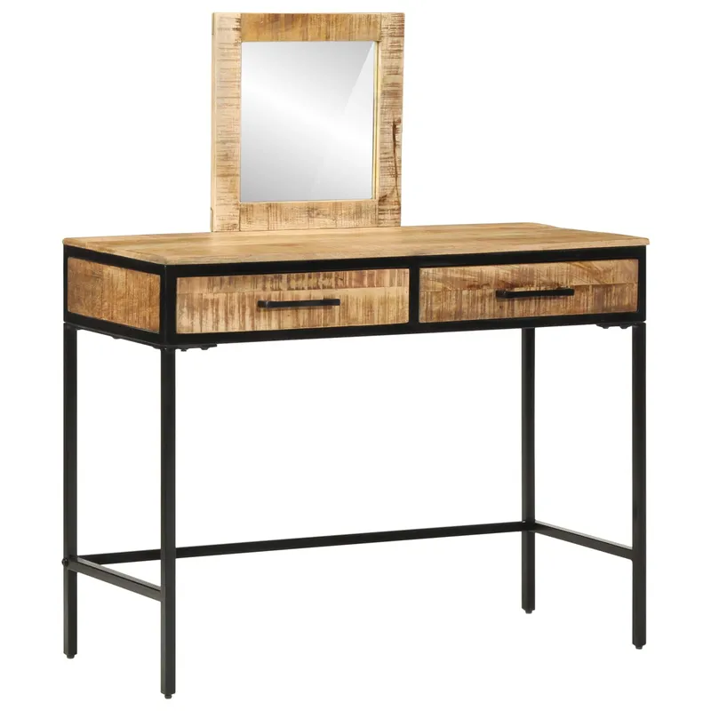 vidaXL Smyckebord med låda Brun 100 x 40 x 120 cm Massivt Mangoträ