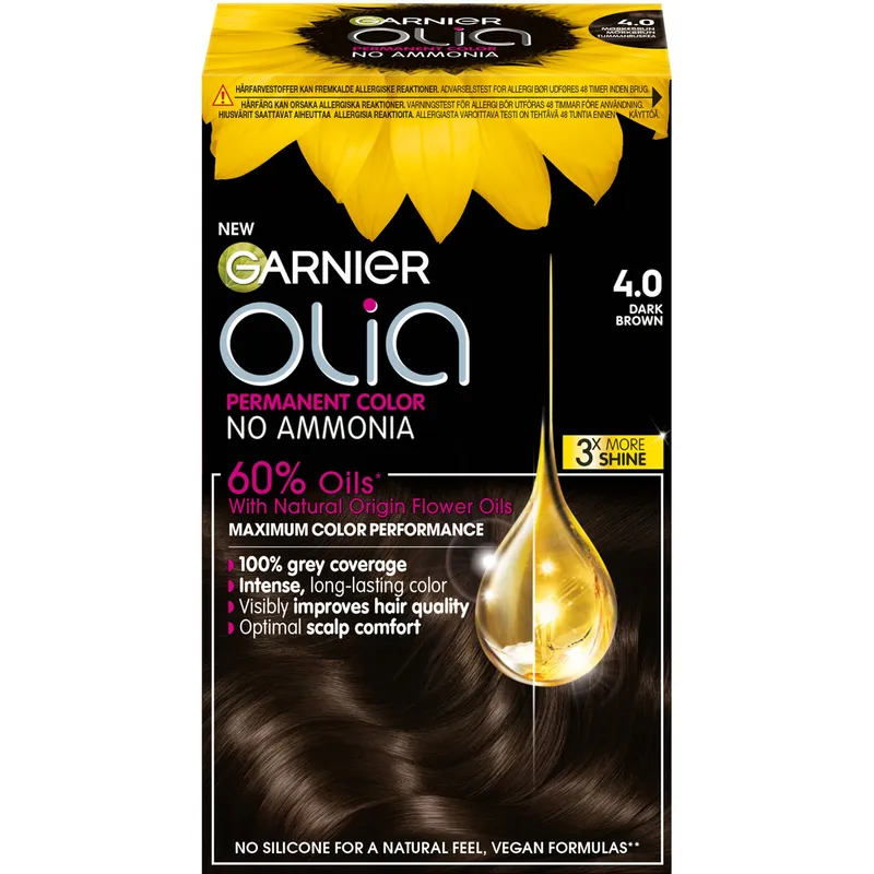 Garnier Olia Permanent Hårfärg 4.0 Dark Brown