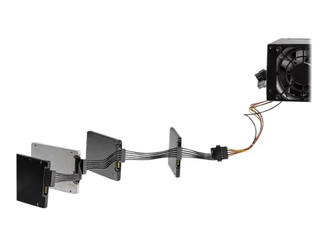 StarTech.com 4x SATA Power Splitter Adapter Kabel - strömdelare - 40 cm
