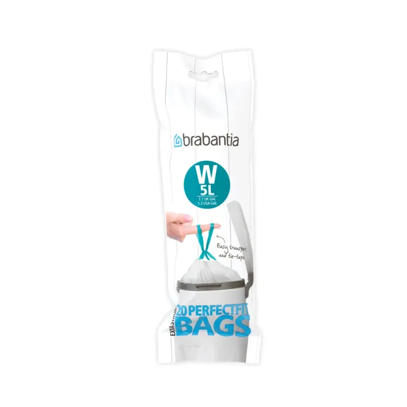 brabantia PerfectFit Trash can liner drawstring 5 L.