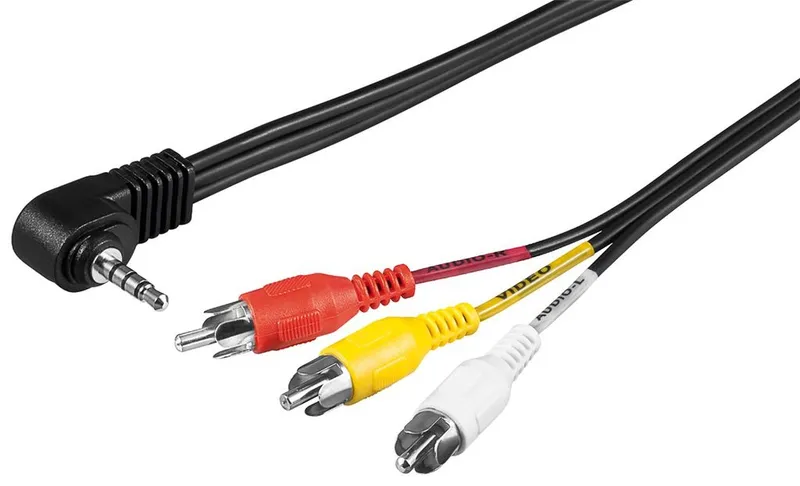 Goobay composite audio/video adapterkabel 3.5 mm AUX till 3x RCA, 1.5m
