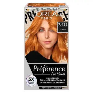 L'Oréal Paris Préférence Vivid Colours Permanent Hårfärg 7.432 Copper