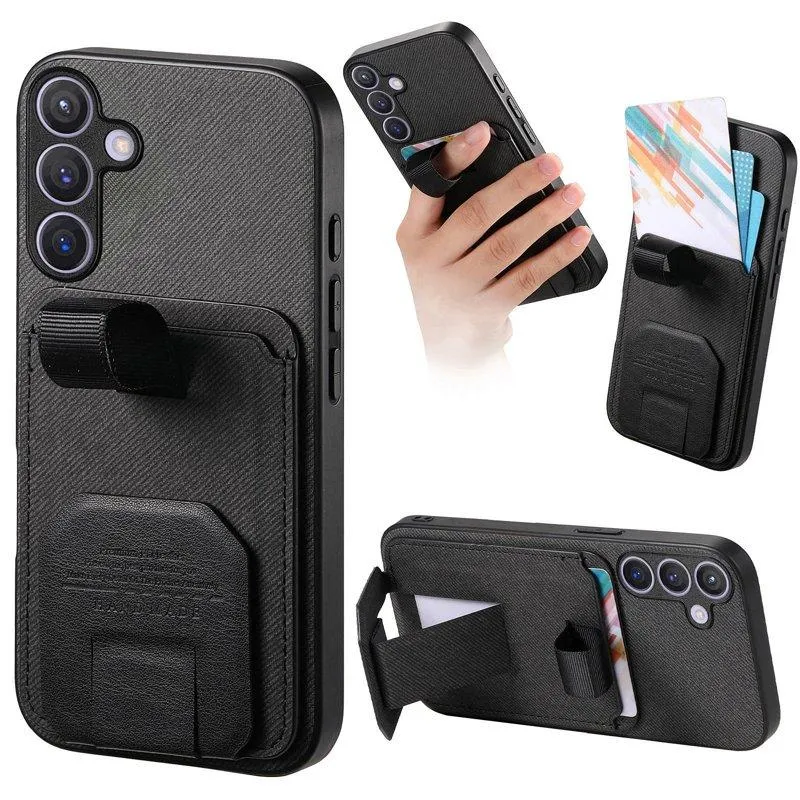 Mobilskal för Samsung Galaxy S26 Plus Kickstand Card Slot TPU – Svart