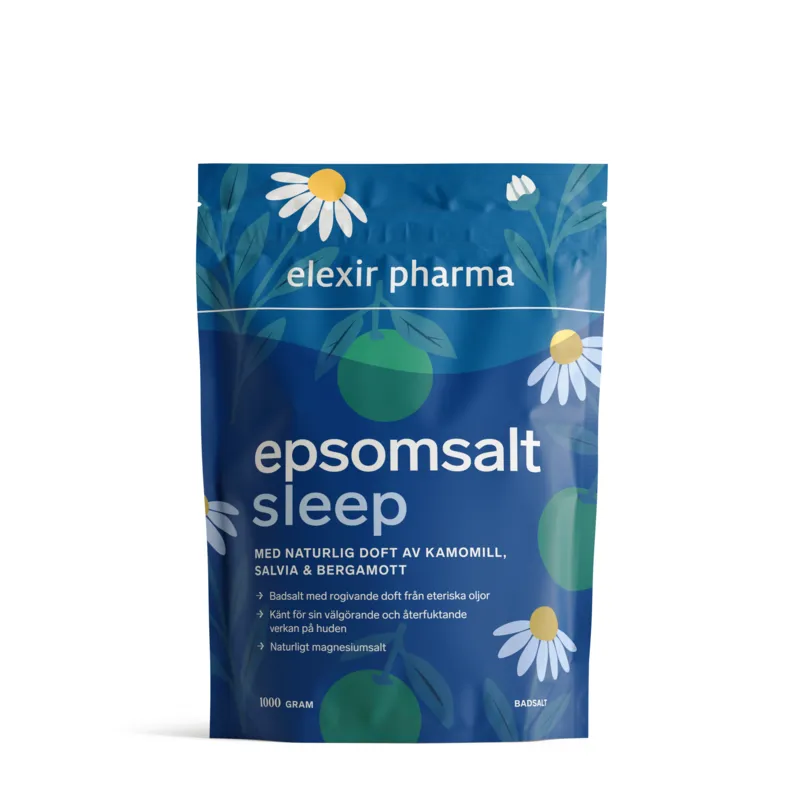 Elexir Pharma Epsomsalt med doft, 1000 g, Sleep