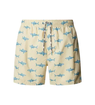 Pepe Jeans för män. PMB100031 Haj baddräkt gul (XL), Strandkläder, Polyester