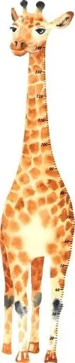 Väggdekal – Höjdmått / Giraff